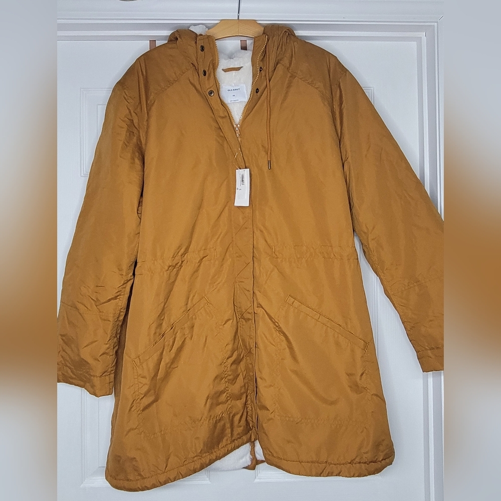 Tan Faux Fur Lined Hooded Parka